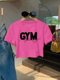 Women's Short Sleeve Workout Crop Top